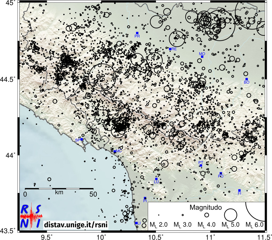 mappa-sismicità-strumentale-Appennino-settentrionale